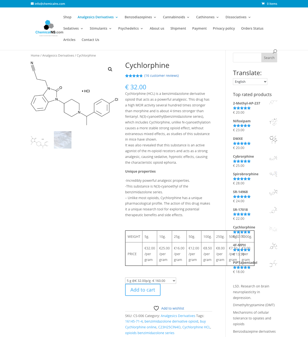 chemicalns.com, the product page as captured