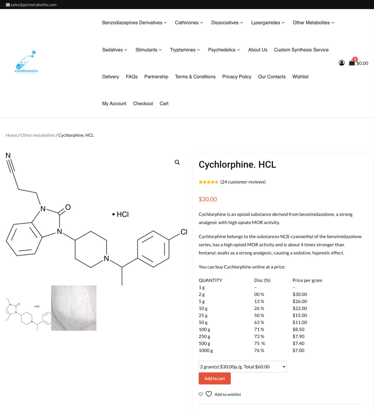 getmetabolite.com, the product page as captured